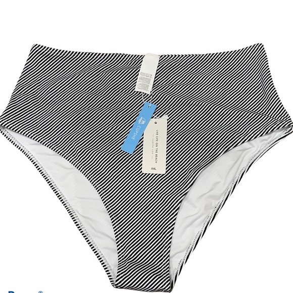 Cupshe Striped High Waisted Bikini Bottoms NWT - Picture 1 of 6